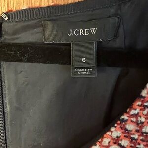 J.Crew Black and Pink Patterned Dress